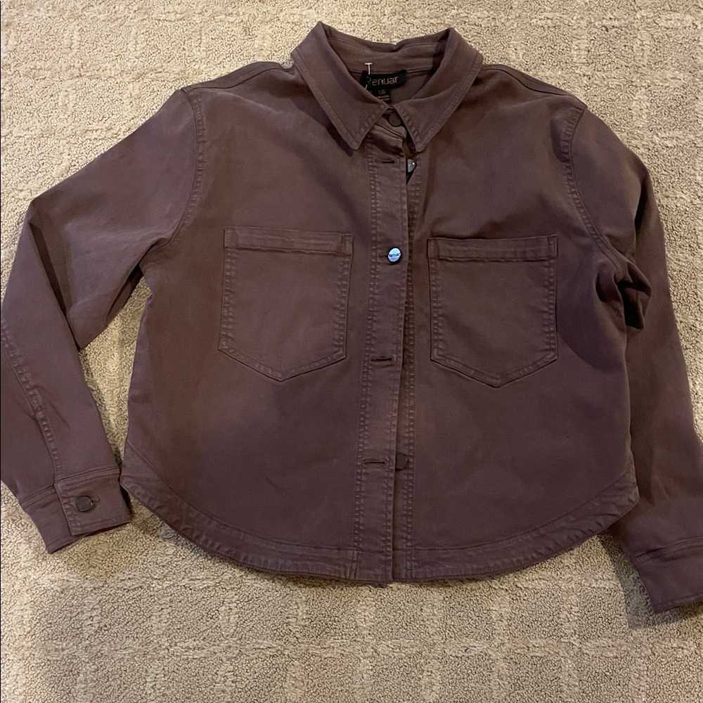 Renuar Dark Brown Utility Jacket/shirt large NWT